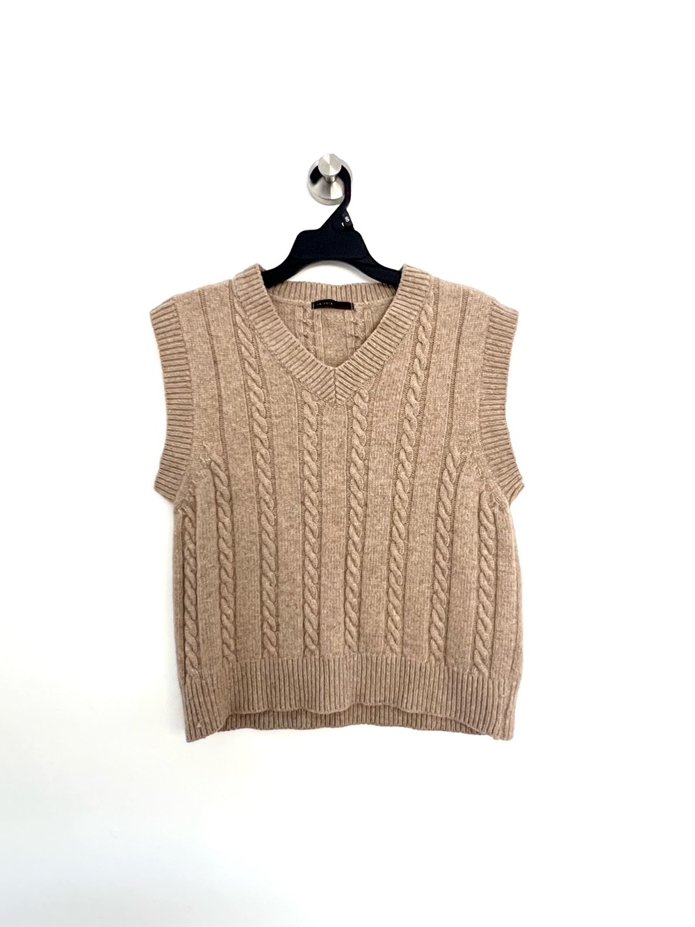 Knitpia Tan Cable Knit Sweater Vest